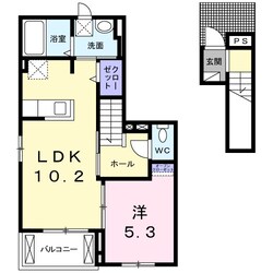 東海学園前駅 徒歩46分 2階の物件間取画像